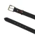 Cinturón de piel negro con hebilla rectangular de metal clásica