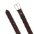 Ceinture en cuir veritable marron foncé avec boucle rectangulaire en métal classique