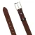Ceinture en cuir veritable marron foncé avec boucle rectangulaire en métal classique