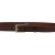 Ceinture en cuir veritable marron foncé avec boucle rectangulaire en métal classique