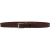 Genuine dark brown leather belt with classic rectangular metal buckle