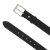 Ceinture en cuir veritable noir avec boucle rectangulaire en métal classique