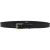 Ceinture en cuir veritable noir avec boucle rectangulaire en métal classique