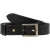 Ceinture en cuir veritable noir avec boucle rectangulaire en métal classique
