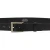 Ceinture en cuir veritable noir avec boucle rectangulaire en métal classique