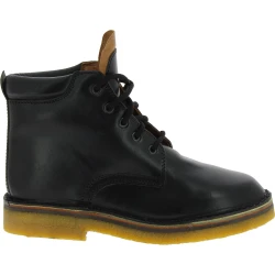 Bottines artisanales en cuir au tannage végétal noir