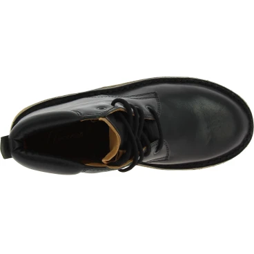 Bottines artisanales en cuir au tannage végétal noir