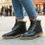 Handcrafted ankle boots in black vegetable tanned leather