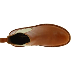 Botin chelsea mujer piel marrón y suela en caucho natural