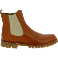 Stivaletto beatles in pelle marrone e suola Vibram
