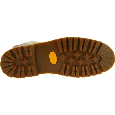 Stivaletto beatles in pelle marrone e suola Vibram
