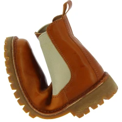 Bottine Beatles en cuir marron et semelle Vibram