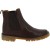 Women's chelsea ankle boot in dark brown leather and Vibram sole