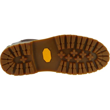 Bottine Beatles femme en cuir marron foncé et semelle Vibram