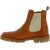 Women's chelsea ankle boot in brown leather and Vibram sole