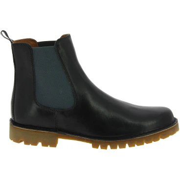 Stivaletto beatles uomo in pelle nera e suola Vibram