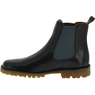 Stivaletto beatles uomo in pelle nera e suola Vibram
