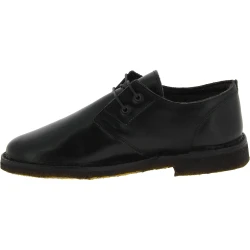 Women's black leather low top shoes with winter lining