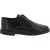 Men's black leather low top shoes with winter lining