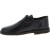 Men's black leather low top shoes with winter lining
