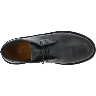 Scarpe basse da uomo in pelle nera con fodera invernale