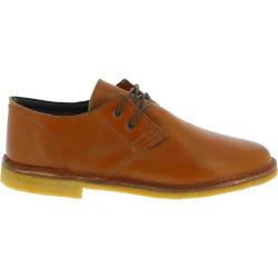 Zapatos bajos para hombre de cuero color canela con forro de invierno