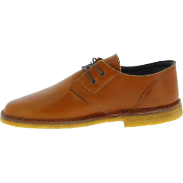 Scarpe basse da uomo in pelle marrone con fodera invernale