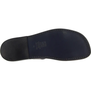 Handgemachte Schwarzem Leder Herren Pantoffeln Sandalen