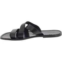 Sandalias para hombres de cuero negro hecho a mano