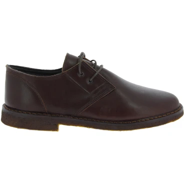 Scarpe basse da uomo in pelle marrone scuro con fodera invernale