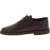 Scarpe basse da uomo in pelle marrone scuro con fodera invernale
