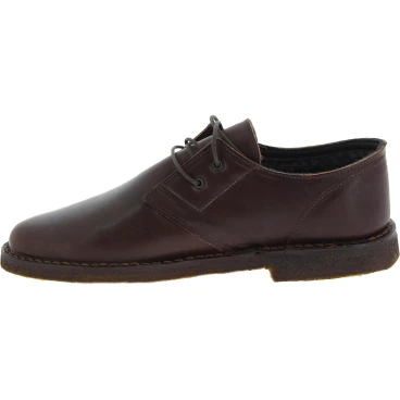Scarpe basse da uomo in pelle marrone scuro con fodera invernale