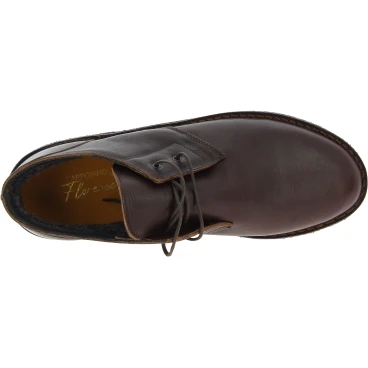 Scarpe basse da uomo in pelle marrone scuro con fodera invernale