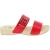 Zuecos artesanales para hombre con doble tira ajustable de piel roja