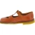 Women's brown leather low top t-strap shoes handmade in Italy