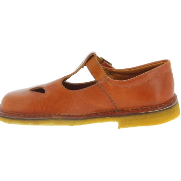 Scarpe "occhi di bue" da donna in pelle marrone fatte a mano in Italia