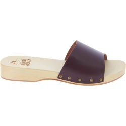 Herrenclogs mit breitem Bund aus handgefertigtem Dunkelbraunem Wildleder