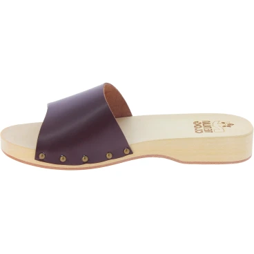 Herrenclogs mit breitem Bund aus handgefertigtem Dunkelbraunem Wildleder