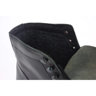 Bottines femme en cuir noir artisanales fabriqué en Italie