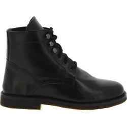 Men's black leather ankle boots handmade in Italy