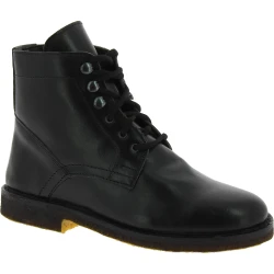 Botines para mujer de cuero negro Hecho a mano en Italia