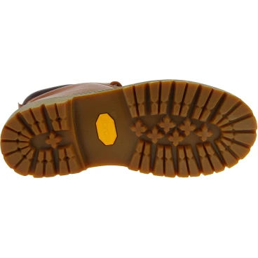 Bottines hommes faites à la main en cuir marron et semelle Vibram