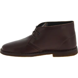 Men's dark brown leather chukka boots with winter lining