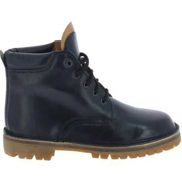 Bottines femmes faites à la main en cuir noir avec semelle Vibram