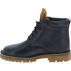 Botines mujer hechos a mano en piel negro y suela Vibram