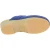 Wooden clogs for women with closed upper in blue suede leather