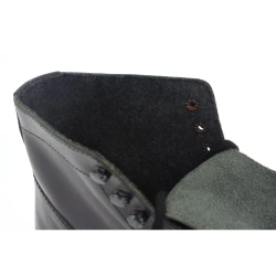 Herren stiefeletten aus Schwarz Leder mit Winterfutter