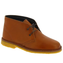 Botas desierto para mujer de cuero marrón con forro de invierno