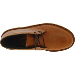 Women's tan leather chukka boots with winter lining