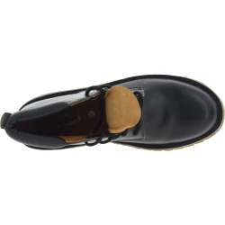Stivaletti uomo artigianali in pelle nera e suola Vibram